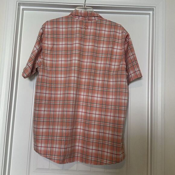 Magellan Outdoor Shirt Men’s 2XL Orange Plaid Classic Fit Vented Fishing - Picture 8 of 8